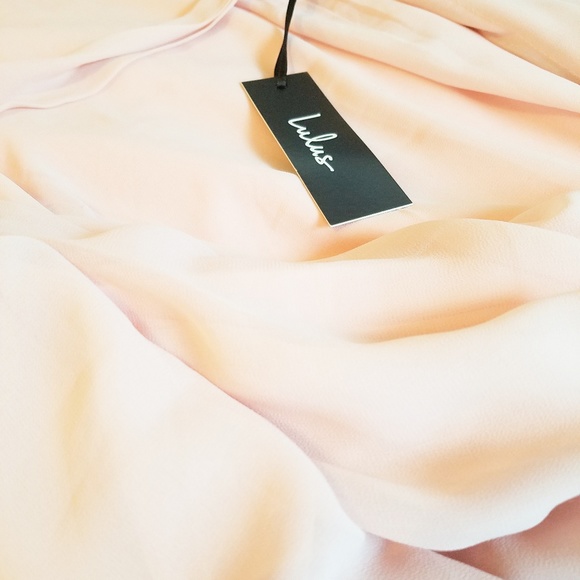 Blush pink chiffon kaftan dress - Picture 3 of 3